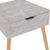 vidaXL Κομοδίνο Γκρι Σκυροδέματος 40x40x56 εκ. από Επεξεργασμένο Ξύλο