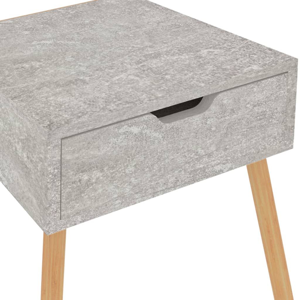 vidaXL Κομοδίνο Γκρι Σκυροδέματος 40x40x56 εκ. από Επεξεργασμένο Ξύλο