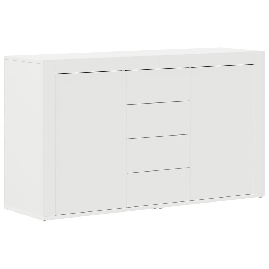 vidaXL Λευκό Πλαϊνό Γραφείο Λευκό Ξύλο 120 x 36 x 69 εκ. Αποθήκευση