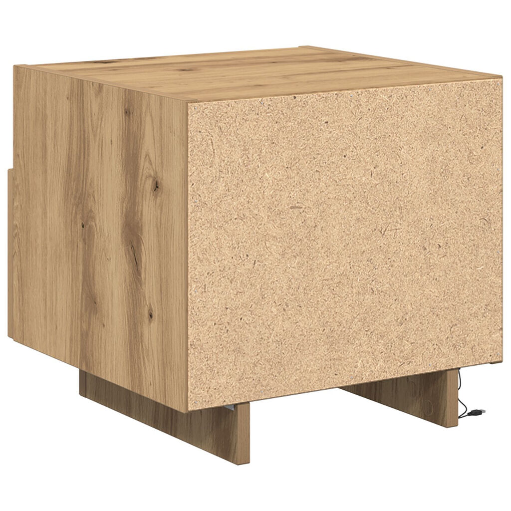 vidaXL Κομοδίνο 2 pcs artisan δρυς 40 x 39 x 37 εκ Επεξεργασμένο ξύλο