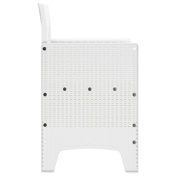 vidaXL Καρέκλα Κήπου 4 pcs Λευκό 53 x 49 x 85 εκ. PP