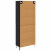 vidaXL Highboard &Mu;&alpha;ύ&rho;&eta; &Omicron;&xi;&upsilon;ά 69,5 x 34 x 180 &epsilon;&kappa;. &Epsilon;&pi;&epsilon;&xi;&epsilon;&rho;&gamma;&alpha;&sigma;&mu;έ&nu;&omicron; &xi;ύ&lambda;&omicron;