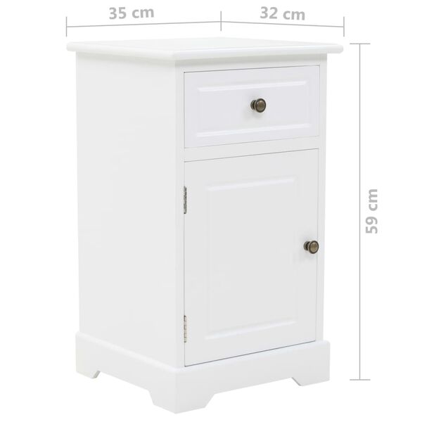 vidaXL Κομοδίνο 35 x 32 x 59 εκ. από MDF και Ξύλο Πεύκου