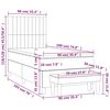 vidaXL &Kappa;&rho;&epsilon;&beta;ά&tau;&iota; Boxspring &mu;&epsilon; &Sigma;&tau;&rho;ώ&mu;&alpha; &Mu;&alpha;ύ&rho;&omicron; 90x190 &epsilon;&kappa;. &Beta;&epsilon;&lambda;&omicron;ύ&delta;&iota;&nu;&omicron;