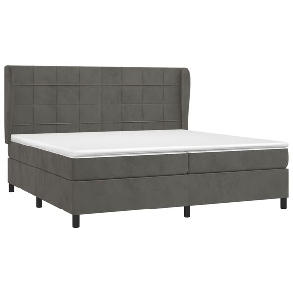 vidaXL &Kappa;&rho;&epsilon;&beta;ά&tau;&iota; Boxspring &mu;&epsilon; &Sigma;&tau;&rho;ώ&mu;&alpha; &Sigma;&kappa;&omicron;ύ&rho;&omicron; &Gamma;&kappa;&rho;&iota; 200x200 &epsilon;&kappa;. &Beta;&epsilon;&lambda;&omicron;ύ&delta;&iota;&nu;&omicron;