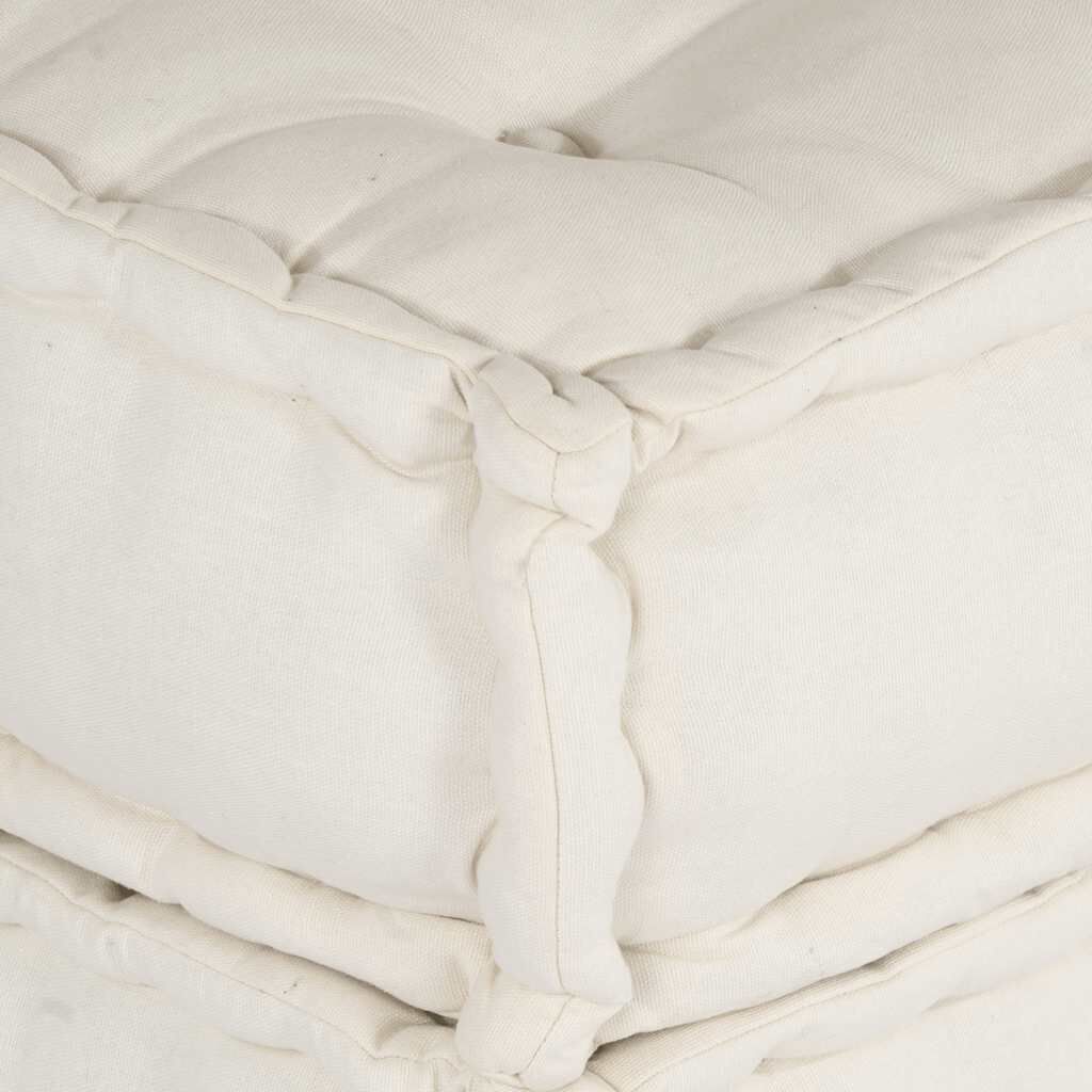 vidaXL Modular Pouffe Cream 70x70x54 ύφασμα
