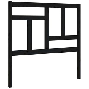 vidaXL Κεφαλάρι Κρεβατιού Μαύρο 95,5 x 4 x 100 εκ. Μασίφ Ξύλο Πεύκου