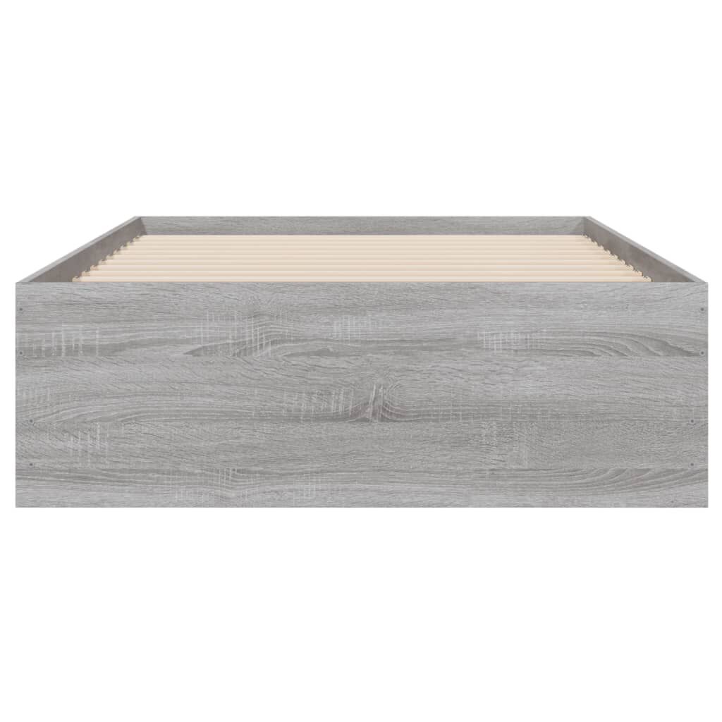 vidaXL Πλαίσιο Κρεβατιού με Συρτάρια Γκρι Sonoma 75x190 εκ. Επεξ. Ξύλο