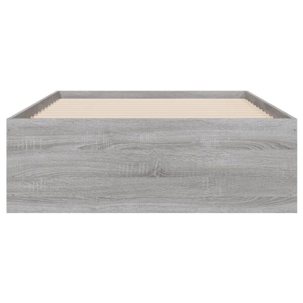 vidaXL Πλαίσιο Κρεβατιού με Συρτάρια Γκρι Sonoma 75x190 εκ. Επεξ. Ξύλο