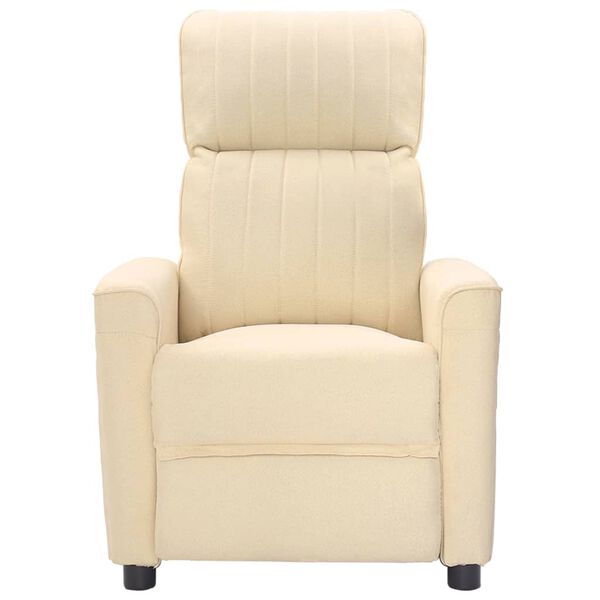 vidaXL Πολυθρόνα Μασάζ Κρεμ Υφασμάτινη