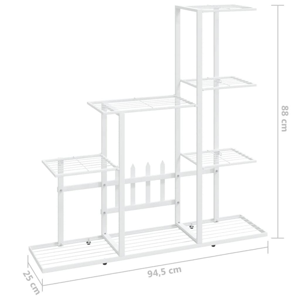 vidaXL Ανθοστήλη Λευκή 94,5 x 25 x 88 εκ. Μεταλλική