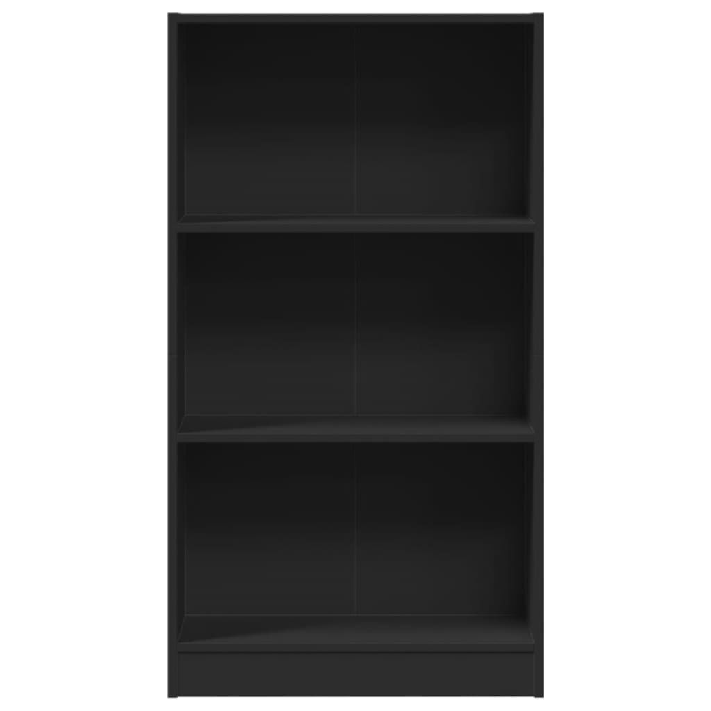 vidaXL Βιβλιοθήκη Μαύρη 60x24x109 εκ. από Επεξεργασμένο Ξύλο