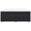 vidaXL Κρεβάτι Boxspring με Στρώμα Μαύρο 180x200εκ.από Συνθετικό Δέρμα