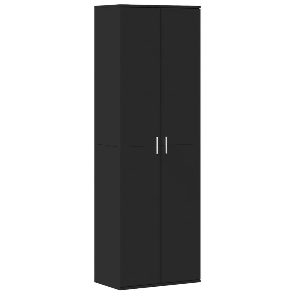 vidaXL Ντουλάπα Μαύρη 60 x 35 x 180 εκ. από Επεξ. Ξύλο