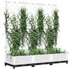 vidaXL Ζαρντινιέρα Κήπου με Καφασωτό Λευκή 120x40x121,5 εκ. Πολυπροπ.