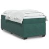 vidaXL Κρεβάτι Boxspring με Στρώμα Σκούρο Πράσινο 100x200εκ. Βελούδινο