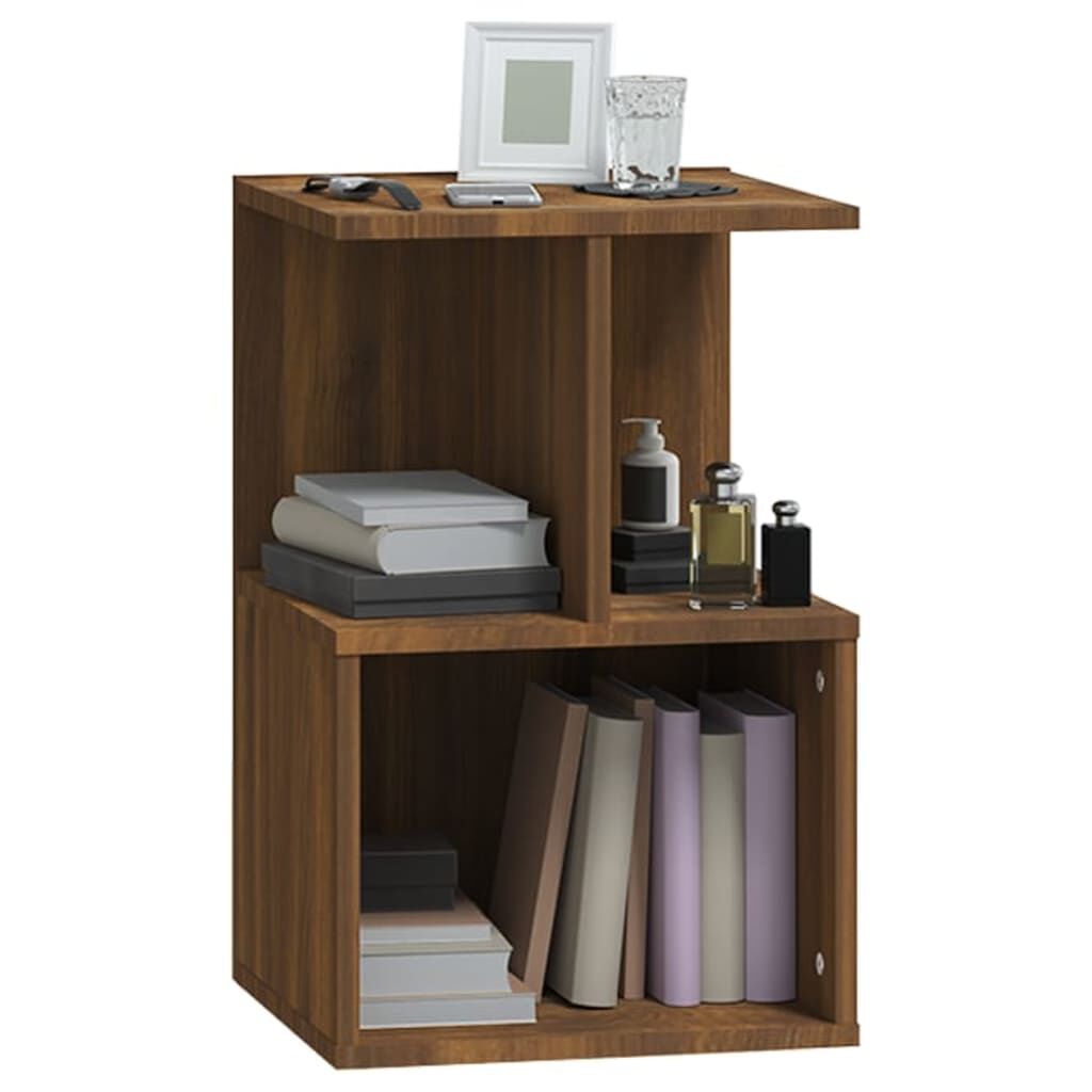 vidaXL Κομοδίνα 2 Τεμ. Καφέ Δρυς 35x35x55 εκ. από Επεξεργασμένο Ξύλο