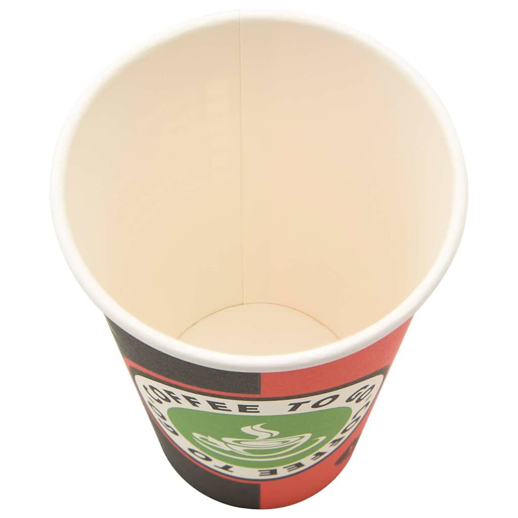 vidaXL Χάρτινα κύπελλα καφέ 1000 τεμάχια 16oz 400ml Κόκκινο και μαύρο