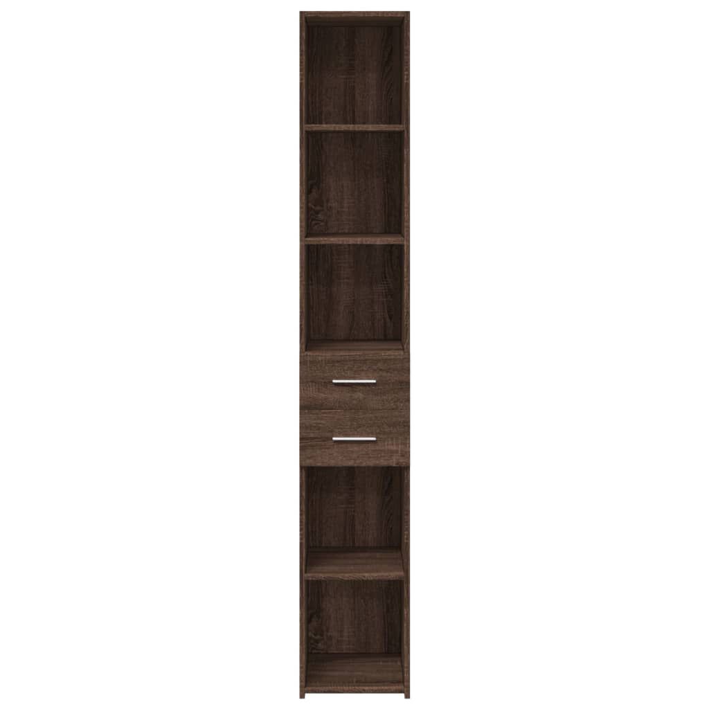 vidaXL Ντουλάπι Καφέ Δρυς 30x42,5x185 εκ. από Επεξεργασμένο Ξύλο