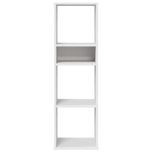 vidaXL Βιβλιοθήκη με 5 Ράφια Λευκή 34x31x112 εκ. Επεξεργασμένο Ξύλο