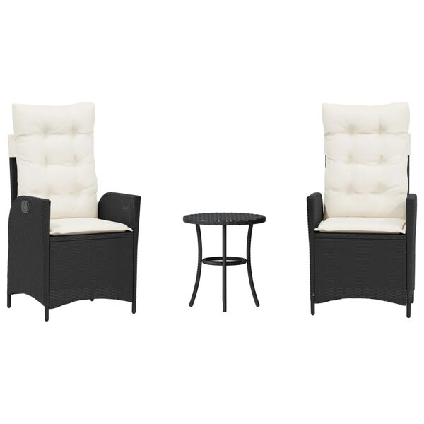 vidaXL &Sigma;&epsilon;&tau; &Epsilon;&pi;ί&pi;&lambda;&omega;&nu; Bistro 3 &tau;&epsilon;&mu;. &Mu;&alpha;ύ&rho;&omicron; &Sigma;&upsilon;&nu;&theta;&epsilon;&tau;. &Rho;&alpha;&tau;ά&nu; &mu;&epsilon; &Mu;&alpha;&xi;&iota;&lambda;ά&rho;&iota;&alpha;