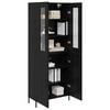 vidaXL Highboard &Mu;&alpha;ύ&rho;&eta; &Omicron;&xi;&upsilon;ά 69,5 x 34 x 180 &epsilon;&kappa;. &Epsilon;&pi;&epsilon;&xi;&epsilon;&rho;&gamma;&alpha;&sigma;&mu;έ&nu;&omicron; &xi;ύ&lambda;&omicron;