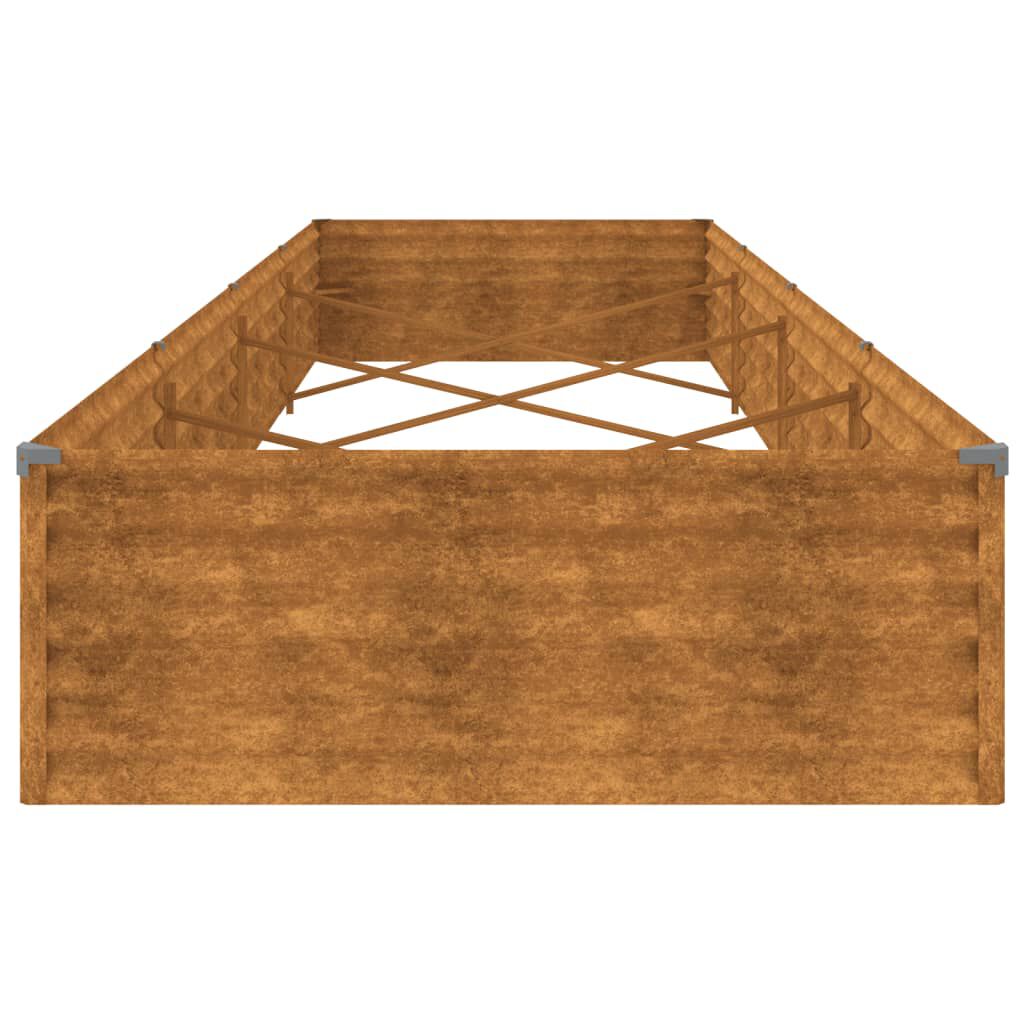 vidaXL Ζαρντινιέρα 387 x 100 x 36 εκ. από Ατσάλι Σκληρυθέν στον Αέρα