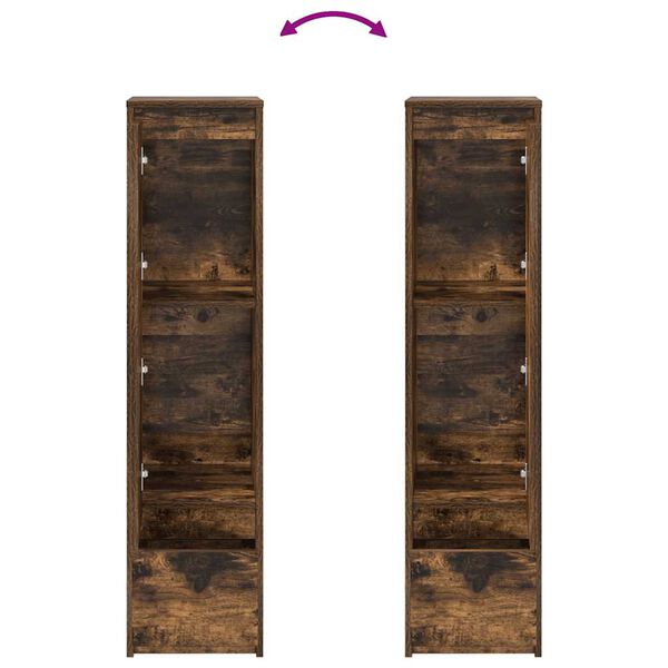 vidaXL Ντουλάπα Καπνιστή δρυς 29,5x34x119,5 εκ. Επεξεργασμένο Ξύλο