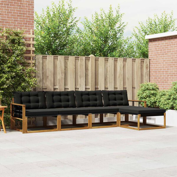 vidaXL &Sigma;&epsilon;&iota;&rho;ά &Kappa;&alpha;&nu;&alpha;&pi;έ &Epsilon;&xi;&omega;&tau;&epsilon;&rho;&iota;&kappa;&omicron;ύ &mu;&epsilon; &mu;&alpha;&xi;&iota;&lambda;ά&rho;&iota; 5 pcs &Phi;&upsilon;&sigma;&iota;&kappa;ό &kappa;&alpha;&iota; &Mu;&alpha;ύ&rho;&omicron;