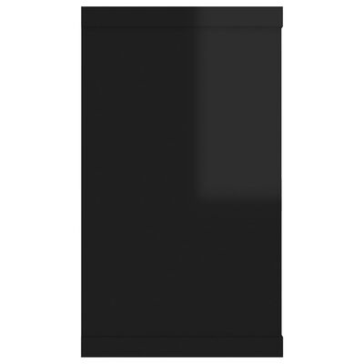 vidaXL Ράφια Κύβοι Τοίχου 6 τεμ. Γυαλ. Μαύρο 80x15x26,5εκ. Μοριοσανίδα