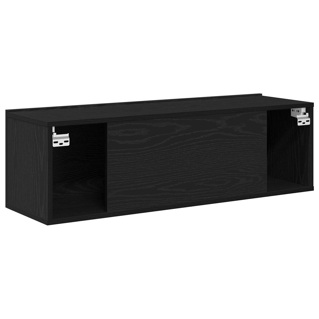 vidaXL Κόγχες τηλεόρασης 2 τεμ Μαύρο Δρύς 100x30x30 εκ Επεξεργασμένο ξύλο