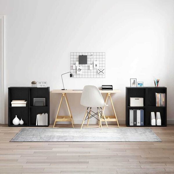 vidaXL Σετ επίπλου τηλεόρασης 4 pcs Μαύρη δρυς 37 x 35 x 72 εκ.