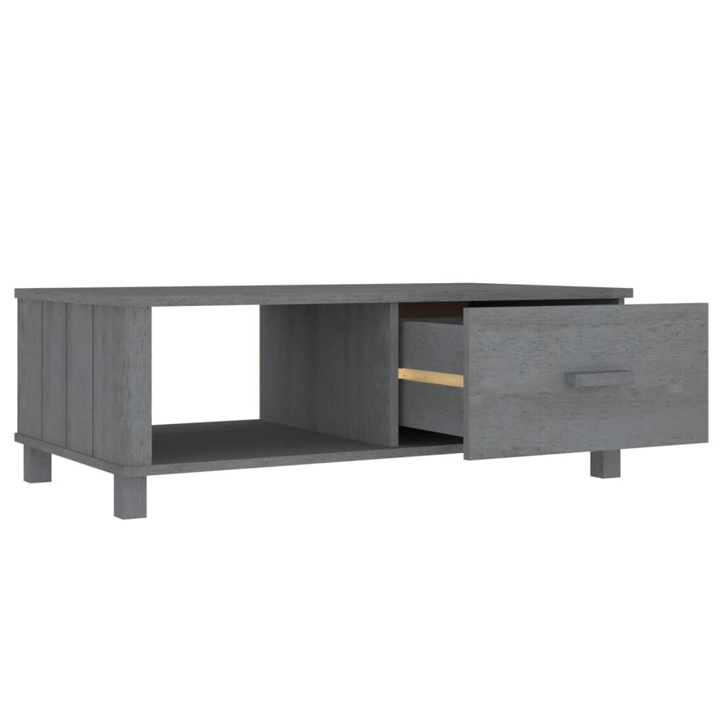 vidaXL Τραπεζάκι Σαλονιού HAMAR Σκ. Γκρι 100x55x35εκ Μασίφ Ξύλο Πεύκου