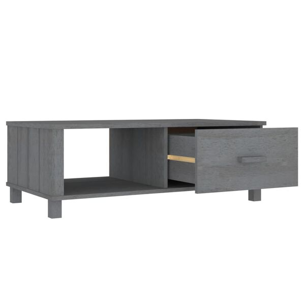 vidaXL Τραπεζάκι Σαλονιού HAMAR Σκ. Γκρι 100x55x35εκ Μασίφ Ξύλο Πεύκου