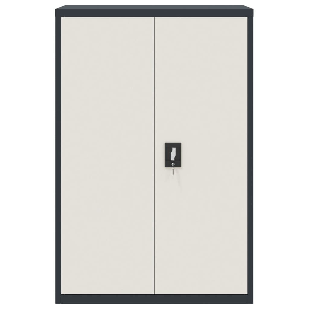 vidaXL Αρχειοθήκη Ανθρακί και Λευκή 90 x 40 x 140 εκ. Ατσάλινη