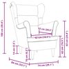 vidaXL πολυθρόνα Cream 74x84x100 cm Ύφασμα