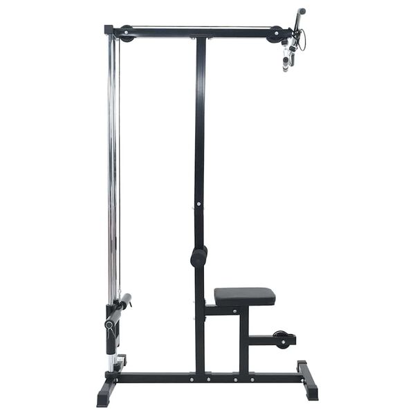 vidaXL Μηχάνημα έλξεων πλάτης Μαύρο 110 x 70 x 187 εκ.