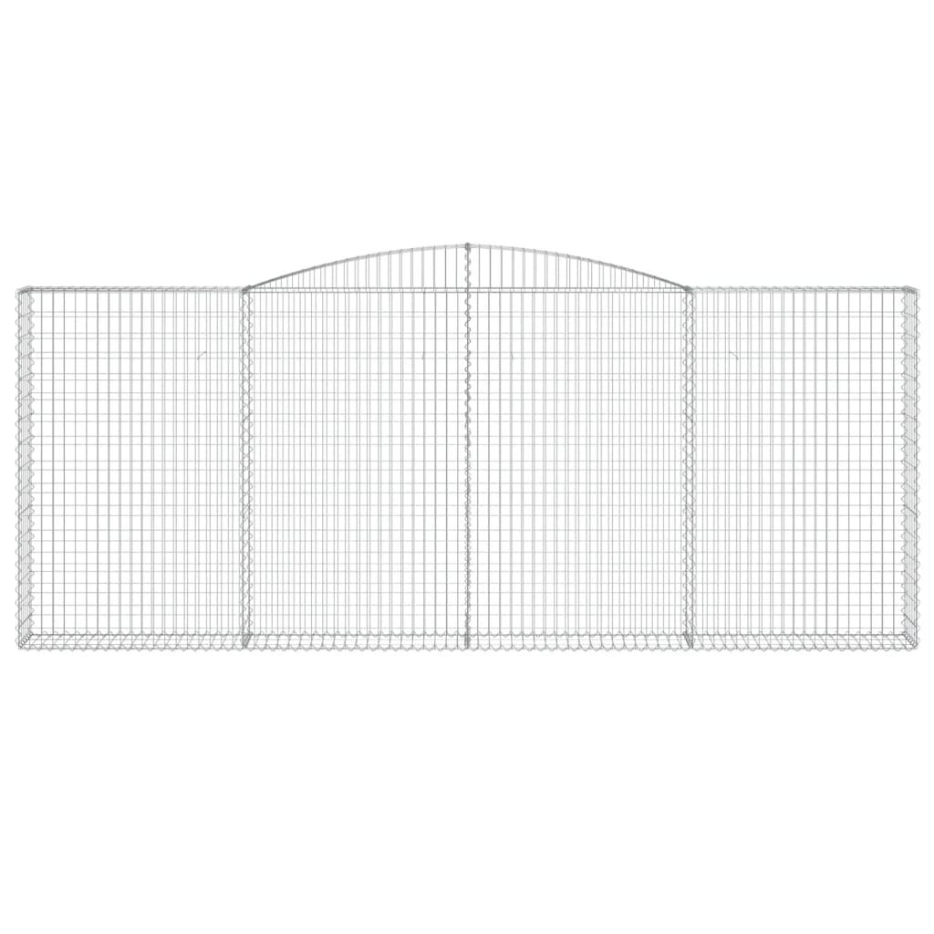 vidaXL Συρματοκιβώτια Τοξωτά 3 τεμ. 400x30x160/180 εκ. Γαλβαν. Ατσάλι