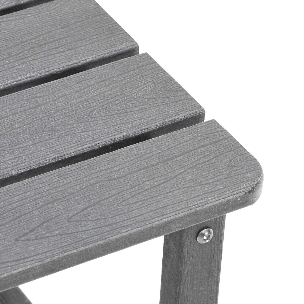vidaXL Τραπέζι Παγκάκι Adirondack Ανοιχτό Γκρι 38x38x45 εκ HDPE