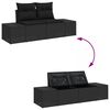 vidaXL Σετ Καναπέ Κήπου με μαξιλάρι 11 pcs Μαύρο 100 x 100 x 71 cm