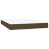 vidaXL Κρεβάτι Boxspring με Στρώμα Σκούρο Καφέ 140x190 εκ. Υφασμάτινο