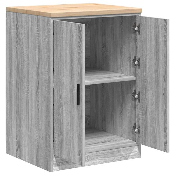 vidaXL ντουλάπι αποθήκευσης γκαράζ 60x51x85 εκ μασίφ ξύλο πεύκο