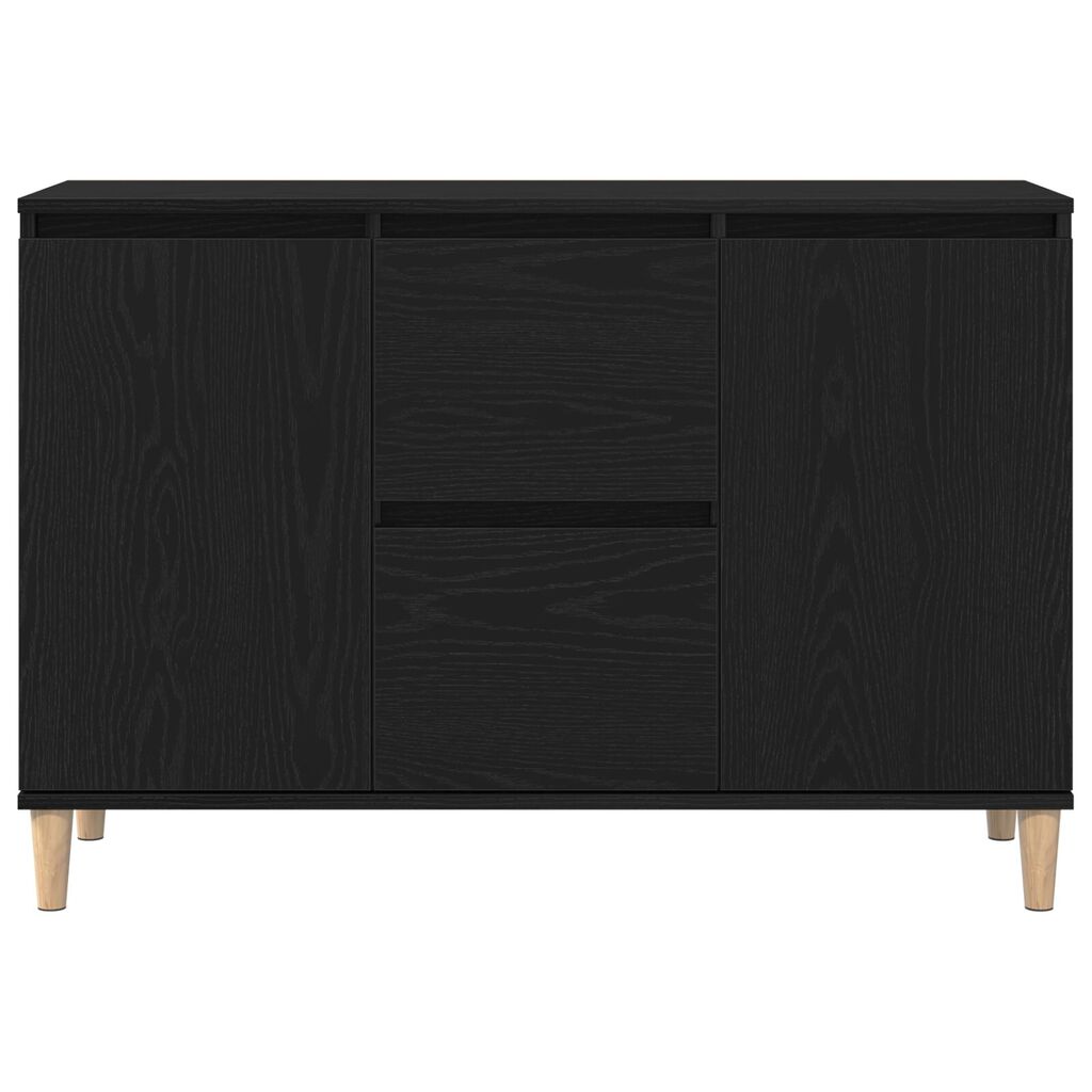 vidaXL Πλαϊνό Γραφείο Μαύρο Δρυς 101x35x60 εκ. Φτιαγμένο από ξύλο