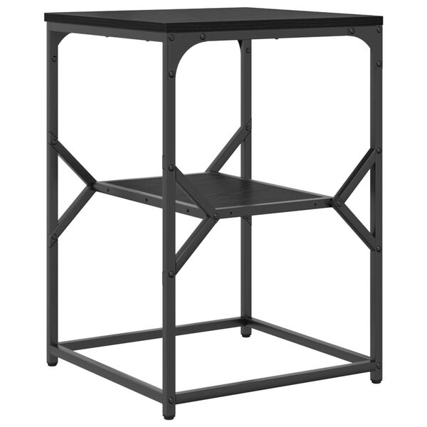 vidaXL Τραπεζάκι Πλευράς Μαύρη δρυς 41 x 40 x 60 εκ.