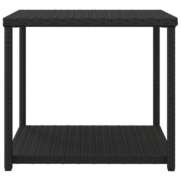 vidaXL Τραπεζάκι Βοηθητικό Μαύρο 55 x 45 x 49 εκ. από Συνθετικό Ρατάν