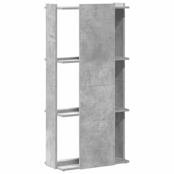 vidaXL Βιβλιοθήκη 3 επιπέδων Μπετόν Γκρι 60x30x120 cm Ξύλινη κατασκευή