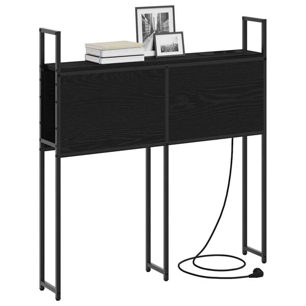 vidaXL Κεφαλάρι Αποθήκης Μαύρη δρυς 75 cm Επεξεργασμένο ξύλο