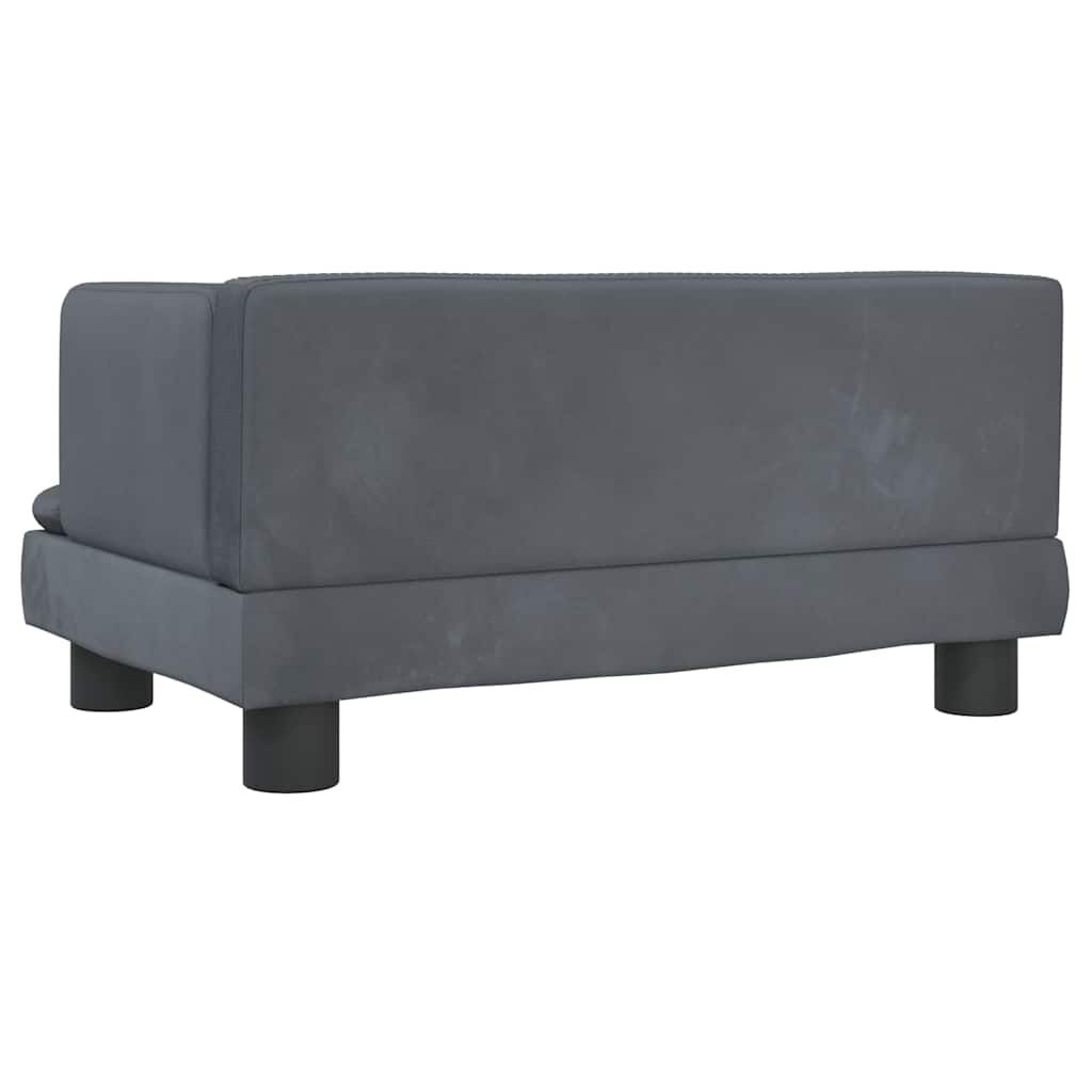 vidaXL Κρεβάτι Σκύλου Σκούρο Γκρι 60 x 40 x 30 εκ. Βελούδινο
