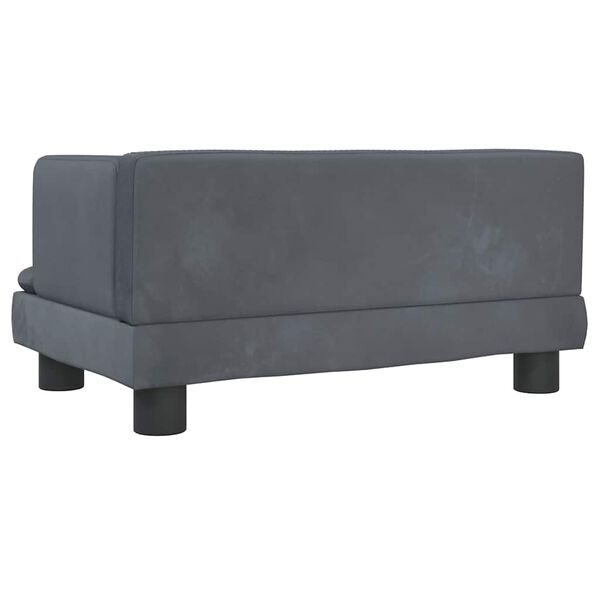 vidaXL Κρεβάτι Σκύλου Σκούρο Γκρι 60 x 40 x 30 εκ. Βελούδινο