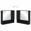 vidaXL Ντουλάπα Καθρέφτη Μαύρο 59 x 17 x 55 cm Επεξεργασμένο ξύλο